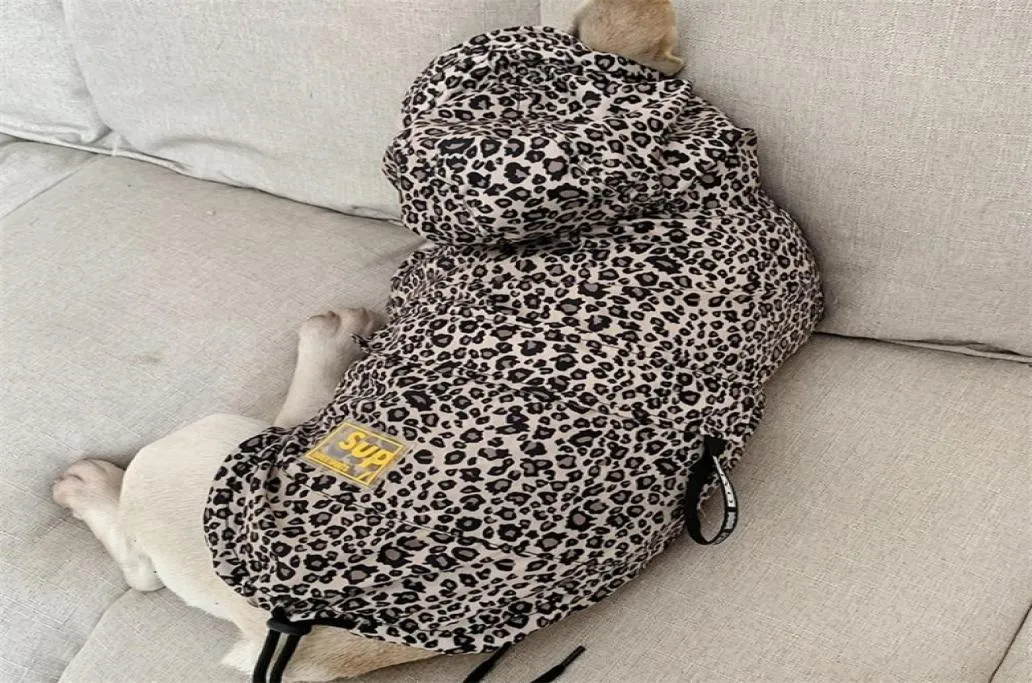 Vêtements de chien imperméables mode Pet Pet Raincoat Puppy Cat Sweat à sweat léopard Small Dog Jacket Clothes Pet Supplies French Bulldog T2003151666