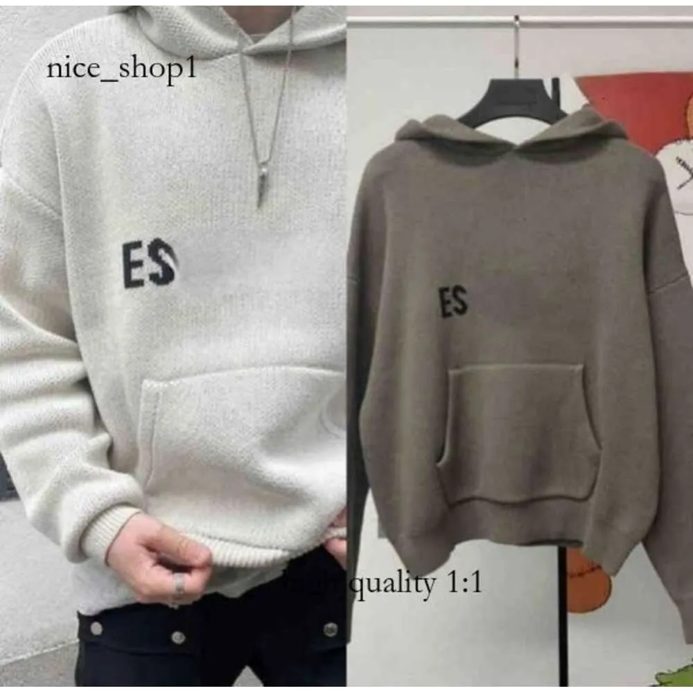 Essentialsclothing Fashion Designer Hoody Hoodie Men's Hoodies Sweatshirts Hoodie Men Sticked tröja blixtlåsare Letter Lång ärm Sweatshirt Löst dimma 249