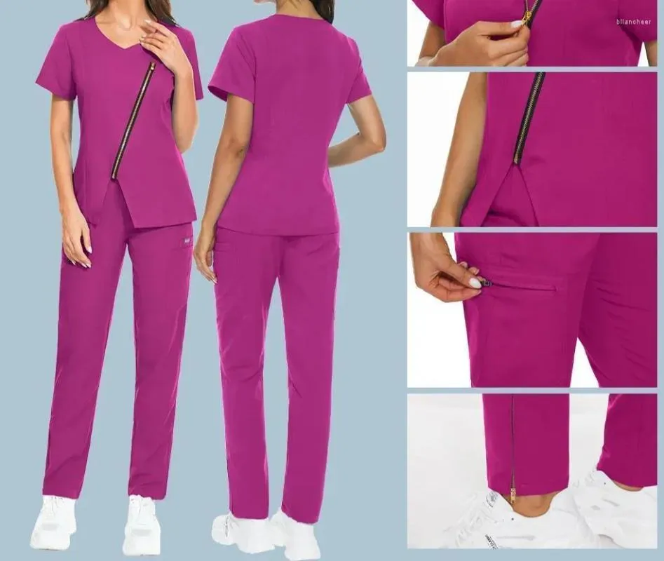 Stage Wear High Quality Operating Room Uniform Scrubs Sets Short Sleeve Nursing Accessories Tops Pants Suits