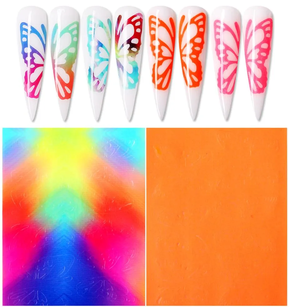 Blechnagelaufkleber Butterfly -Serie Sticke Transfer Lovely Dekoration Nail Art Accessoires DIY Design2648575