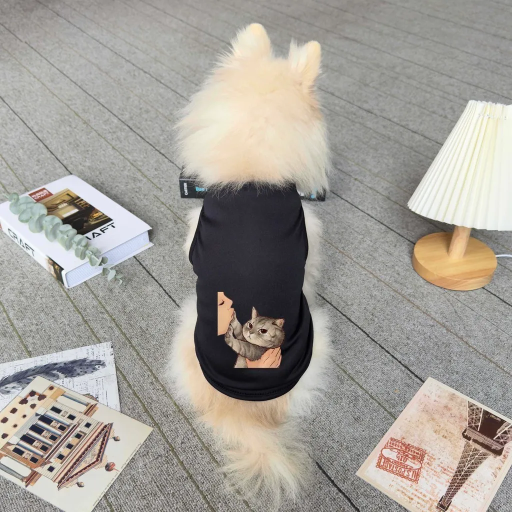 Pet Summer New Trendy Brand Netter Print Weste Katze/Hund kleine und mittelgroße pomeranische Teddy Atmungsfreie Kleidung sind vielseitig