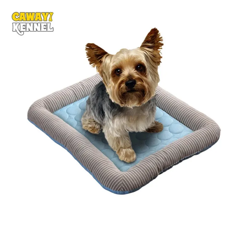 Cawayi Kennel Dog Cooling Mat Pet Ice Pad Teddy Mattress Pet Cool Mat Bed Cat Summer Keep Cool Cool Ice Silk Cooling Dog Mat for Dogs 240423