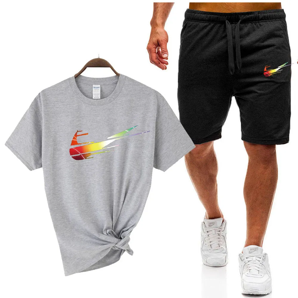 Designer Mens Tracksuits Set Jogger Sweatshirts Sports Jogging Suits Man Tracksuits Two Piece Set T Shirt Summer Printed Short Sleeve Shorts