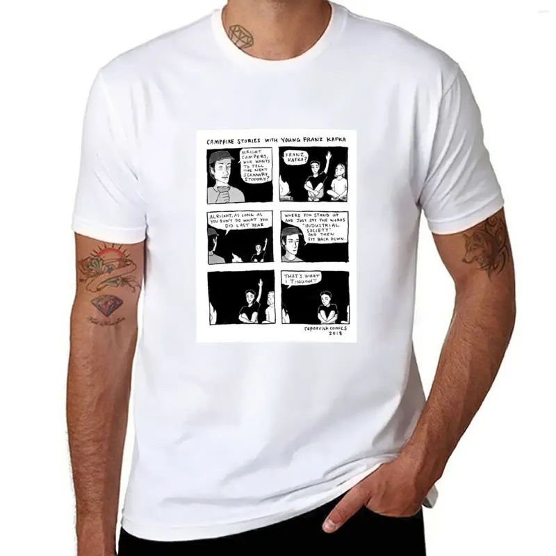 Men's Polos Campfire Stories With Young Kafka T-shirt Boys Animal Imprimers surdimensionnés Customs Design vos propres t-shirts blancs simples hommes