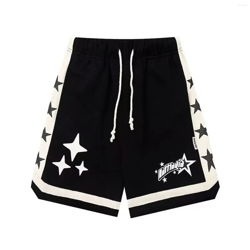Herenbroeken sportieve shorts printen casual trekkoord elastische stijging lichtgewicht broeken zomerbroeken voor heren ropa hombre