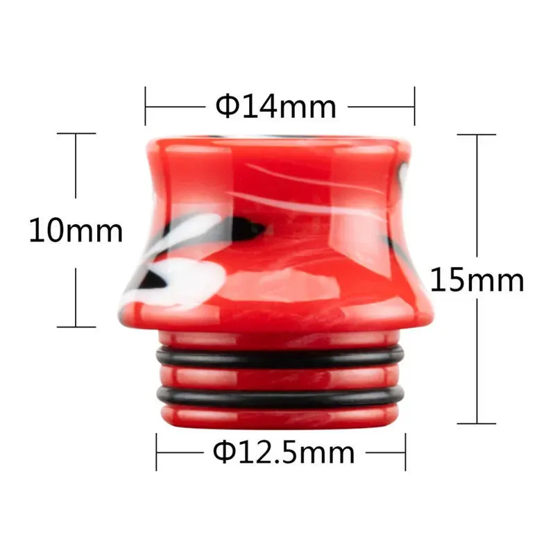 Wide Bore Epoxy Resin 810 Drip Tips Smoking Accessories Holder TFV8 TFV12 Snakeskin Vapor Mouthpiece For 810 Thread TFV 8 12 Big Baby Smok Sub Ohm Tank Atomizers