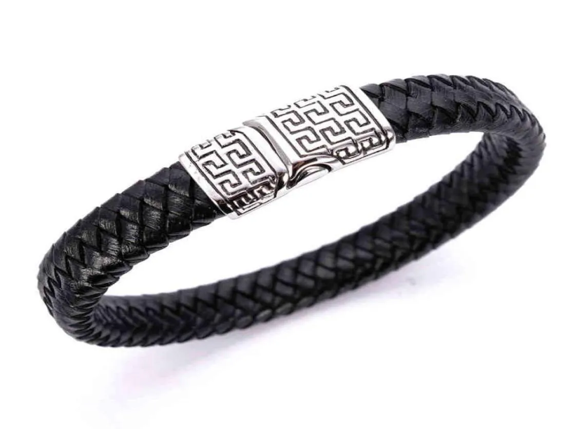 Bijoux palindrome Bracelet de style punk rock bracelet sculpté palindrome en cuir Men039s bracelet95344275766754
