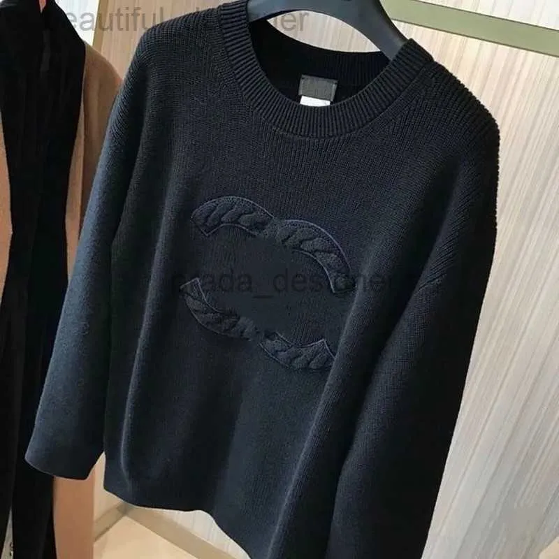 2024 Gelişmiş Versiyon Kadın Sweaters Fransa Modaya Giyim C Mektup Grafik Nakış Moda Yuvarlak Boyun Hoodie Lüks Markalar Sweater Tops Tees