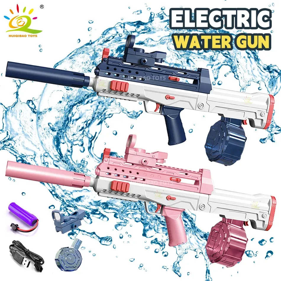 QBZ95 Elektryczne automatyczne strzelanie do przechowywania wody Przenośna strzelanina Summer Outdoor Beach Water Fight Walk Fantasy For Child 240420