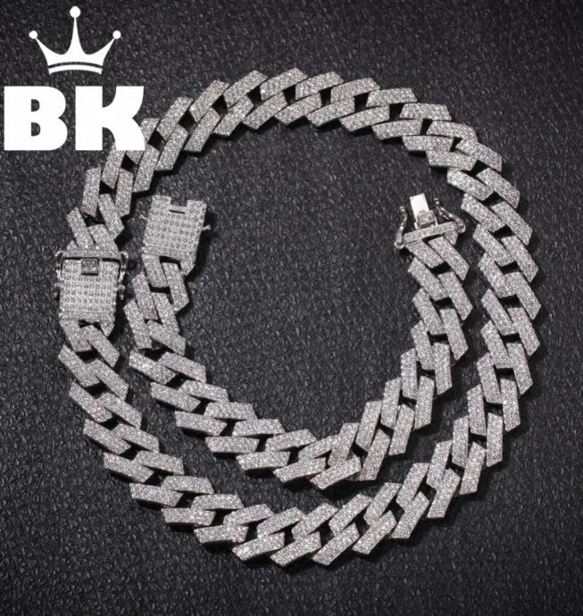 New Color 20mm Cuban Link Chains Necklace Fashion Hiphop Jewelry 3 Row Rhinestones Iced Out Necklaces For Men T2001139394909