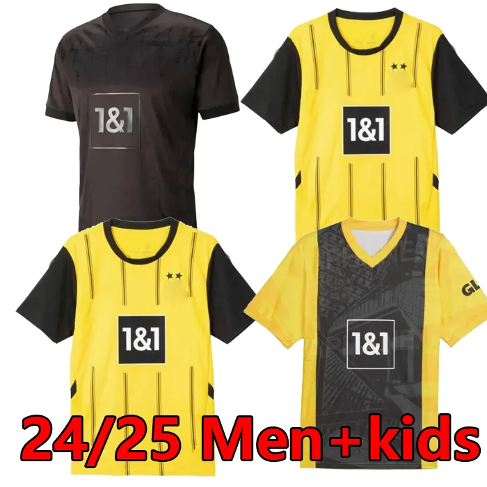 24 25 Maglie da calcio Dortmunds Borussia F.Nmecha Kamara Shirt calcistica di calcio 110th Haller Reus Neongelb Hummels Brandt Hazard Yeyna Bellingham Men Kit Kit Special