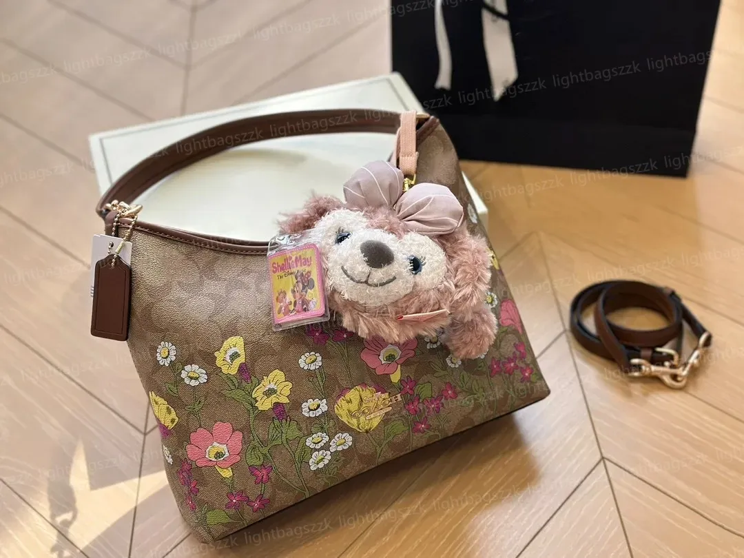 Nuovo modello di fiore di moda per spalla Lau Rens Women Rens Abbinato con la borsa da shopping Hobo Borse da donna a ciondolo di cartone animato