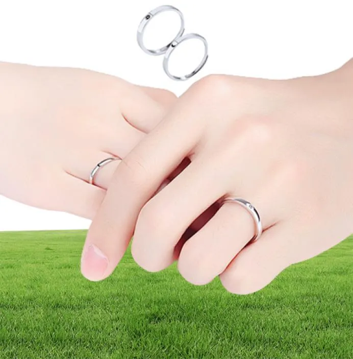 Eenvoudige opening Sun Moon Ring Minimalistisch zilveren kleur Zonnemaan Verstelbare ring voor mannen Dames Paar Betrokkenheid sieraden2157026