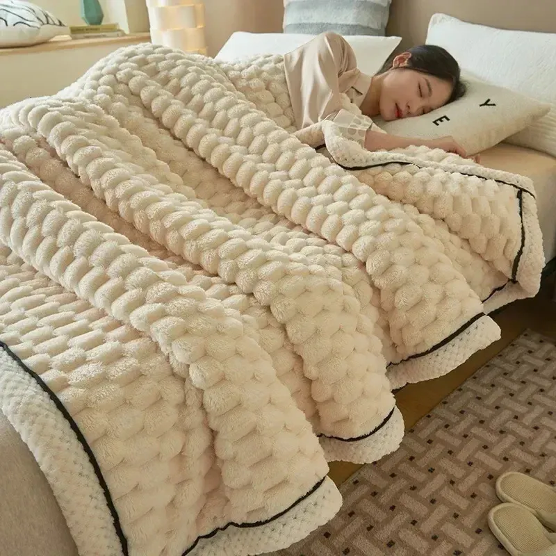 Turtle Velvet herfst winter warme slaapdekens zachte comfortabele flanellen fleece dekens voor bed gezellige donzige warmte deken 240424