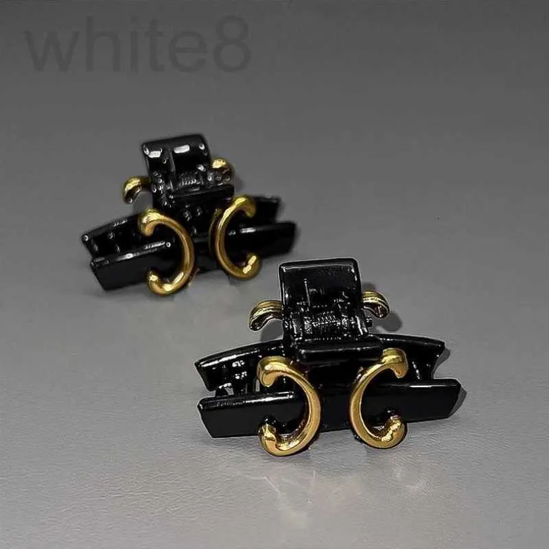 Clamps designer Barrettes High Quality French Hair Womens Mini Small Size Black Vintage Luxury Jewelry Classic Designer Metal Clip 89WN