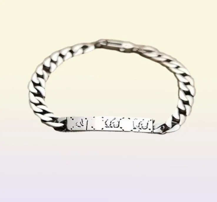 Bracciale per bracciale punk Fashion Bracciale per braccialetti da donna Designer Cuban Chain Gioielli in acciaio inossidabile Donne Sterling Silver Hip Hop Bracelets B4515639