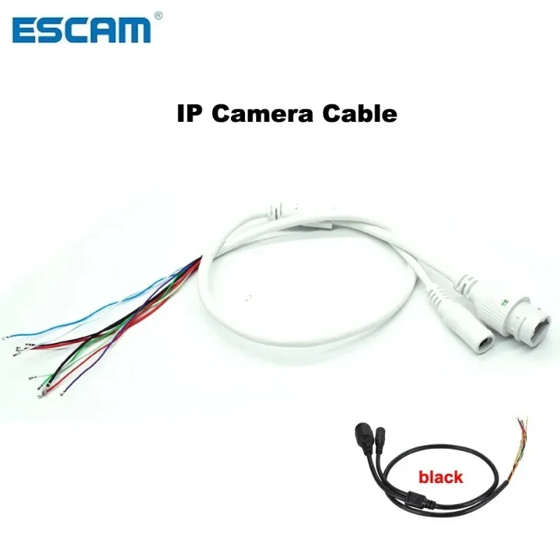 Nowy kabel kamery IP do sieci Wymień kabel RJ45 DC12V CCTV IP Użycie Kabel wymiany sieci