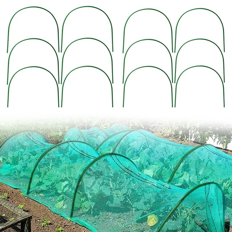 Decorações 6pcs arco de jardim arco de estufa arco de enferruja armação de túnel de aço de armação de armação de armação de suporte