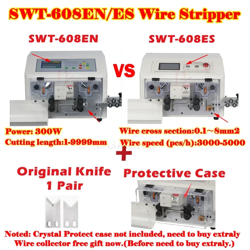 アップグレードされたSWT-608-EN/ESワイヤーピーリングストリッピング切断機4ホイールドライバーストリッパーキットコンピュータ自動0.1〜8mm2