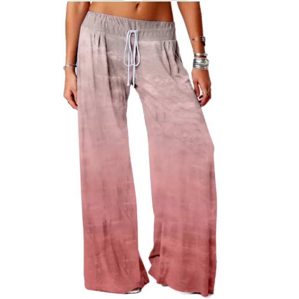 Spodnie damskie Capris Spring Gradient Spodnie Summer Fashion Kobiety swobodne spodnie luźne spodnie strtwearne kobiety y2k spodnie stylowe modne ubrania Y240429