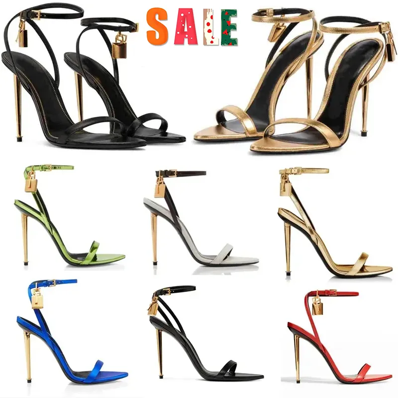 Tomlies Fordlies Slingback Damese kledingschoenen Designer Ford Heel Sandal Woman 10 cm Heel Stiletto Echt lederen WHITERESS PROMDRESS LOAFERS MAAT 35-42