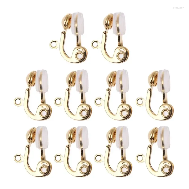 Boucles d'oreilles Coup de boucles d'oreille Clip-On avec des coussinets de confort Clip Clip Ringings Ringings For DIY Orees non piquées