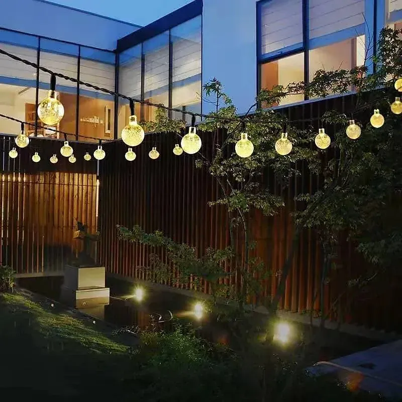 Décorations 20/30 LED Solar Light Outdoor IP65 étanche à cordes étanches Lampes de fée solaire Garlands décoration de Noël 5m / 6,5 m