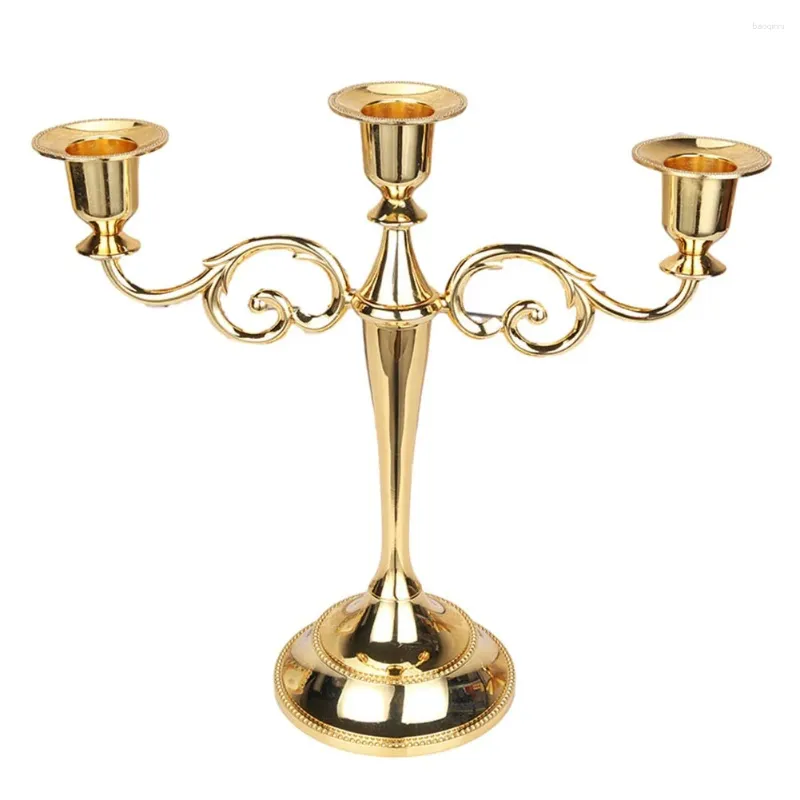 Kaarsenhouders duurzame Europese Candelabra Home Decorations Elegant Design European Style Gold Restaurant Silver veelzijdig gebruik