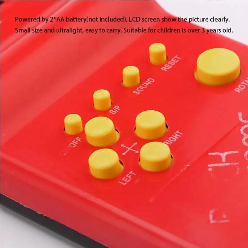 Console de jogo portátil Máquinas de recreação plástica ajustável Máquinas anti-Skidding Screen LCD Screen Durável jogador de jogadores