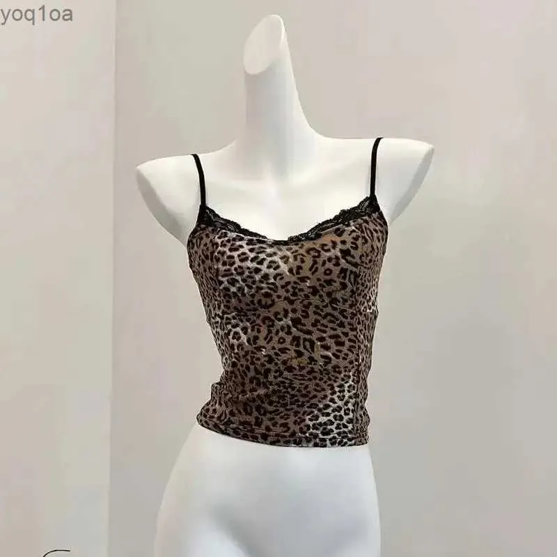 Tanks pour femmes Camis Femme Leopard Print Top Top à la mode Vestable à la mode