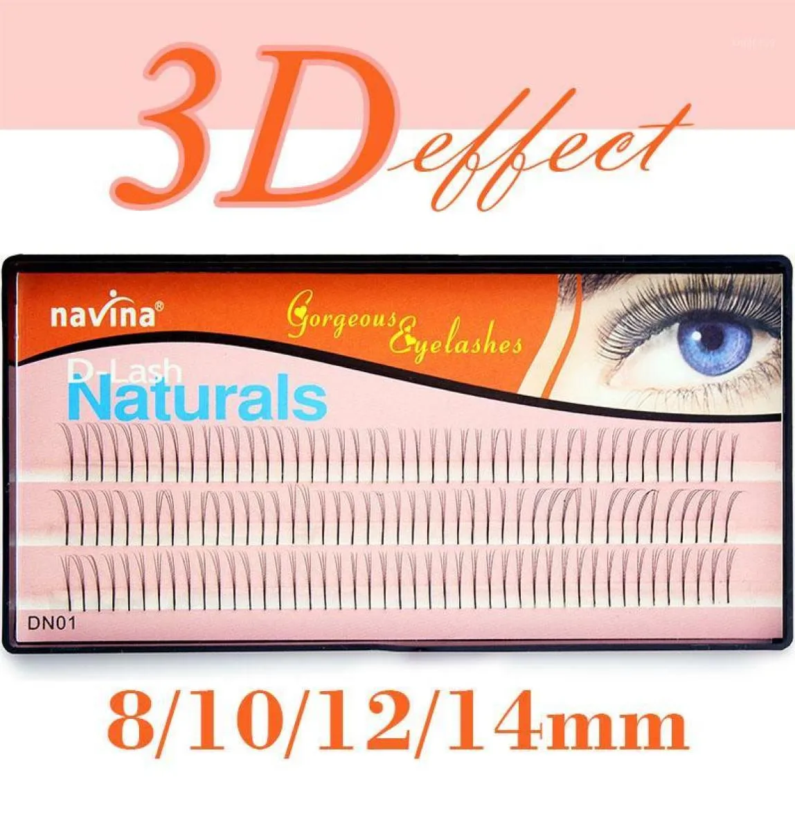 Navina Knot 3D Volym Eyelash Extension Bunds Lashes Natural Individual Mink Eyelashes Effect False Faux Cilias1052660