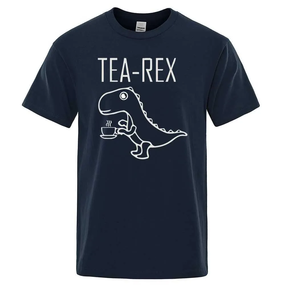 Camisetas masculinas masculinas t-shirts tea rex dinossauros engraçados bebe camisetas de moda de moda casual strtwear tops shirt shirt y240429