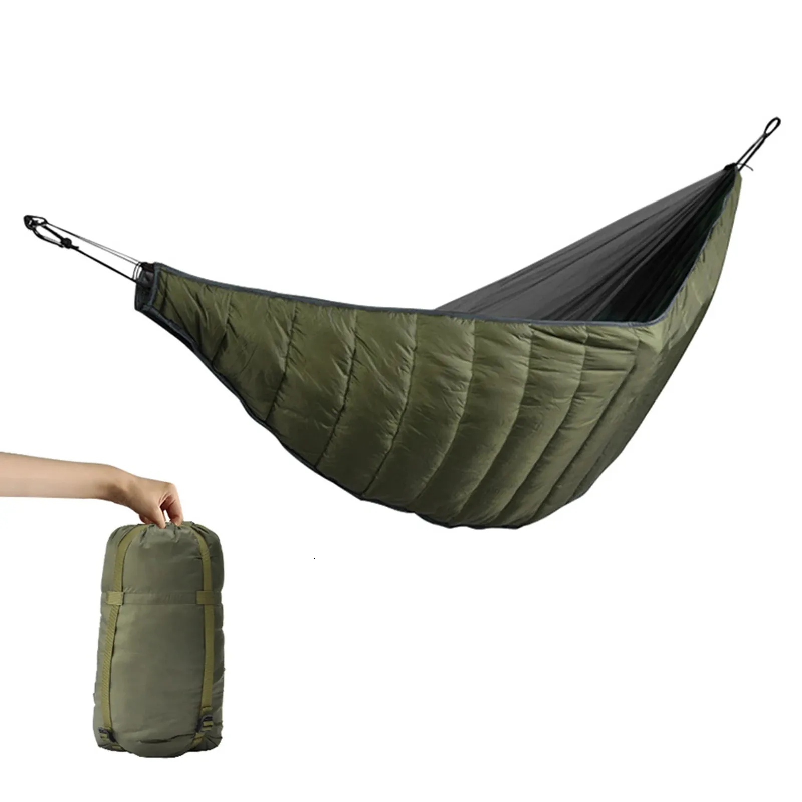 Camping Cotton Hamak Portable na zewnątrz ciepły śpiwór wielofunkcyjny koc hamakowy do pieszych piknikowych na podwórku 240418