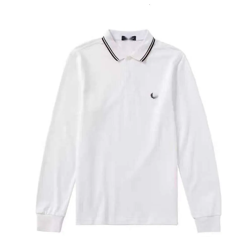 Fred Polo Perry Men Designer Fut Top Shirt Top Quality Luxury Fashion Polos с длинными рукавами мужская рубашка Polo Новый повседневный бизнес Paul Pure Cotton Cotton Long Ride