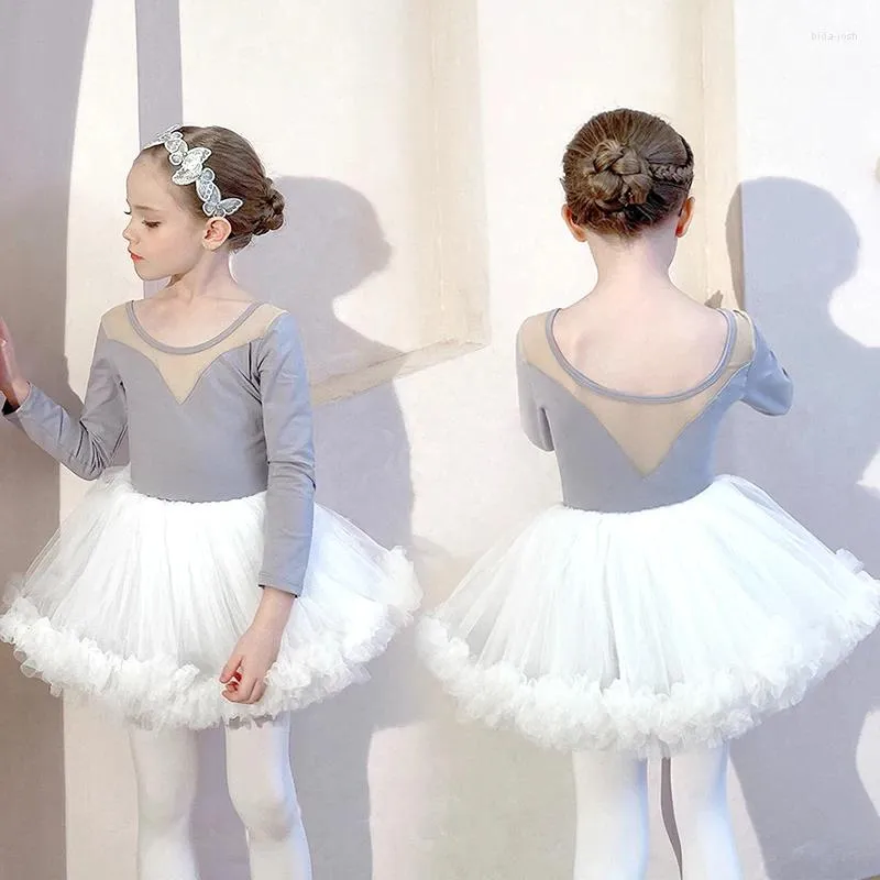 Stage Draag Ballet Dancing Jurk kindermeisjes voor kinderen met korte mouwen peuter kleding lichaamskledingoefening