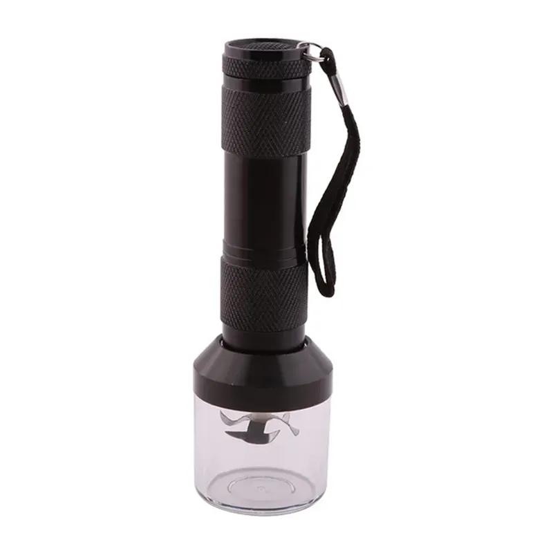 Automatic Herb Grinder Flashlight Shape Smoking Accessories Aluminum Electric Quickly Spice Tobacco Grinders Crusher 