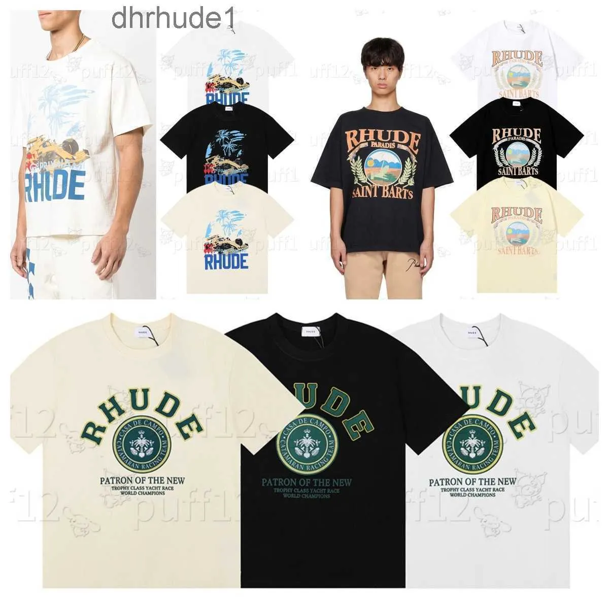 rhude t shirt Men Designer tshirts Rhude t shirt rhude shirt wear summer round neck sweat absorbing short sleeves outdoor breathable cotton tees US SIZE SXXL LP1 KNB6