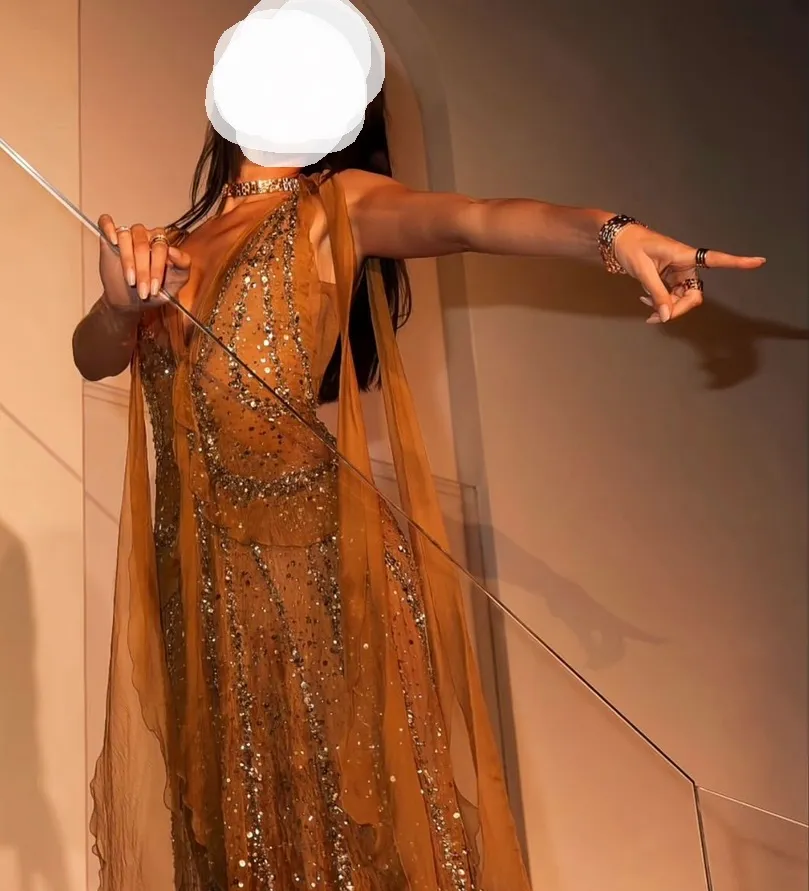 Sexy Gold Sequin Prom Dress Long Ladies Deep V Neck... From  Missweddingdress, $189.57 | DHgate.Com