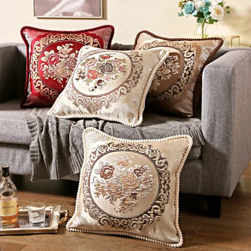 Copertura classica in stile cuscino in stile europa Copertina di divano decorativo di divano decorativo Cestinatura per lancio per lancio 240428