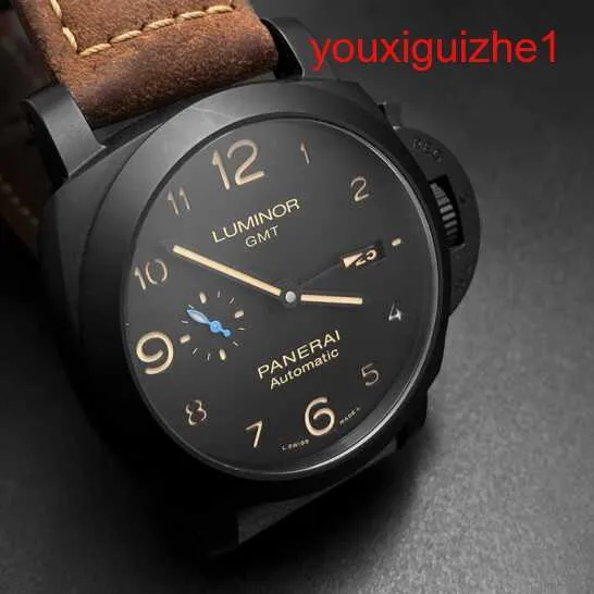 Nice orologio da polso Panerai Luminor Series Mens Swiss Mechanical Sports Leisure Luxury Orologio da 44 mm Piatto nero PAM01441