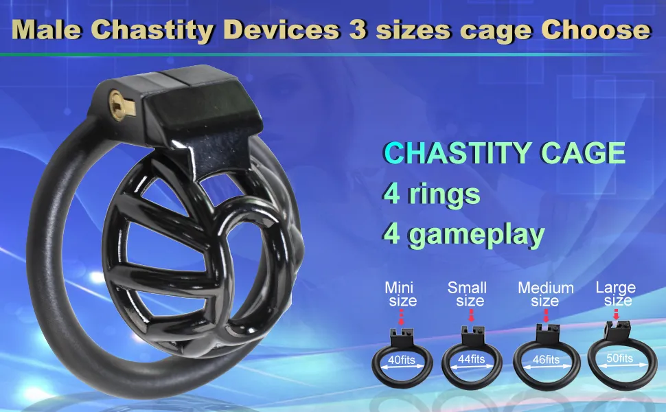 BLACK Sissy Chastity Cage