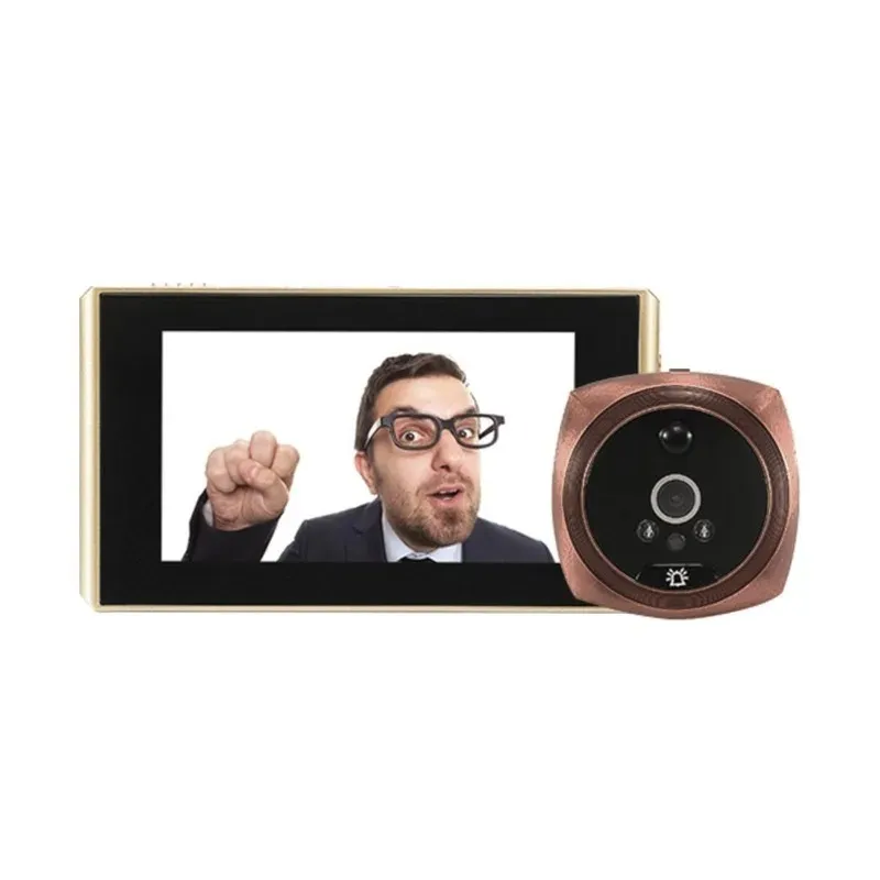 Nouveau 4,3 pouces 1080p Vidéo Puphole Porte numérique Porte de caméra Door sonnet 160 degrés Angle Puphole Visitude vidéo Oeil extérieur porte Bell for HD Front Door Camera