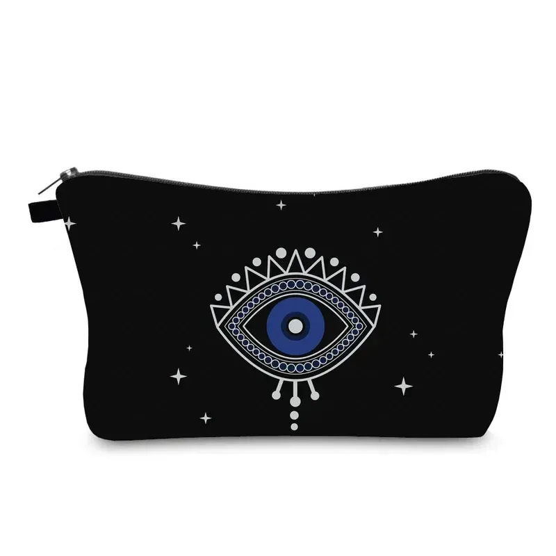 新しいFudeam Turkish Blue Evil Eye Portable Women Travel Storageバッグトイレトリー整理化粧品バッグ防水女性ラッキーメイクアップバッグ