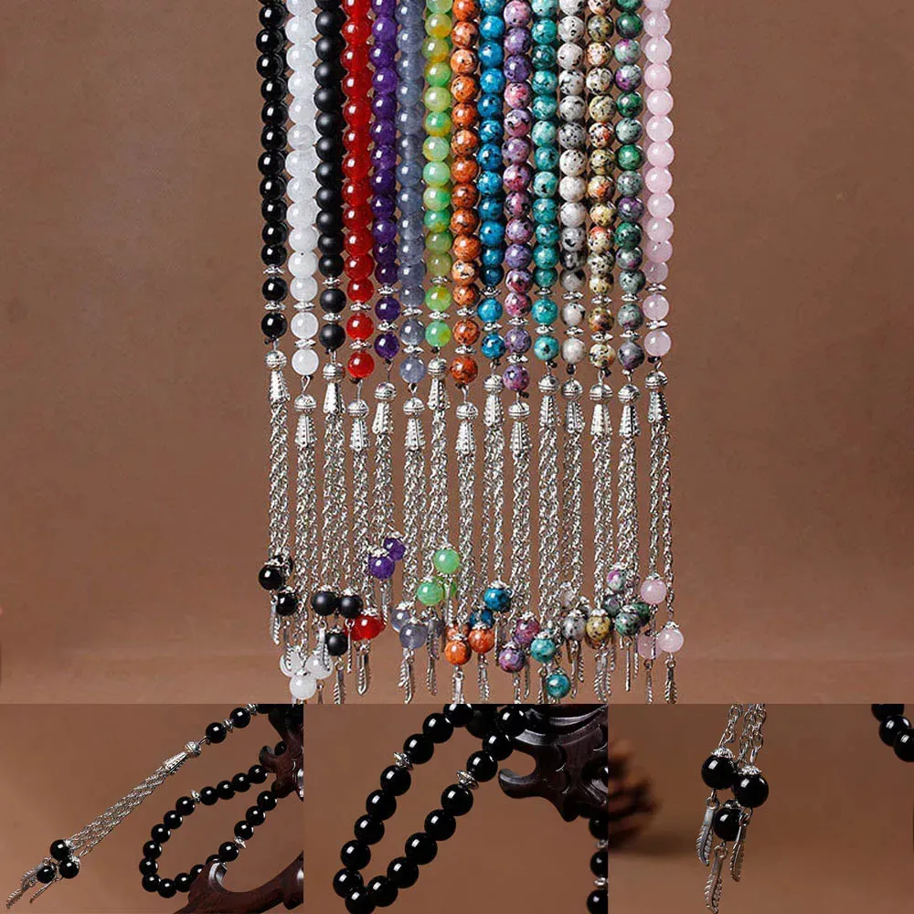 Islamic tasbih Rosaire musulman perles 33 Rosaire de prière pour hommes Bracelet pour hommes accessoires Agates en pierre naturelle Turquie à la main 240429