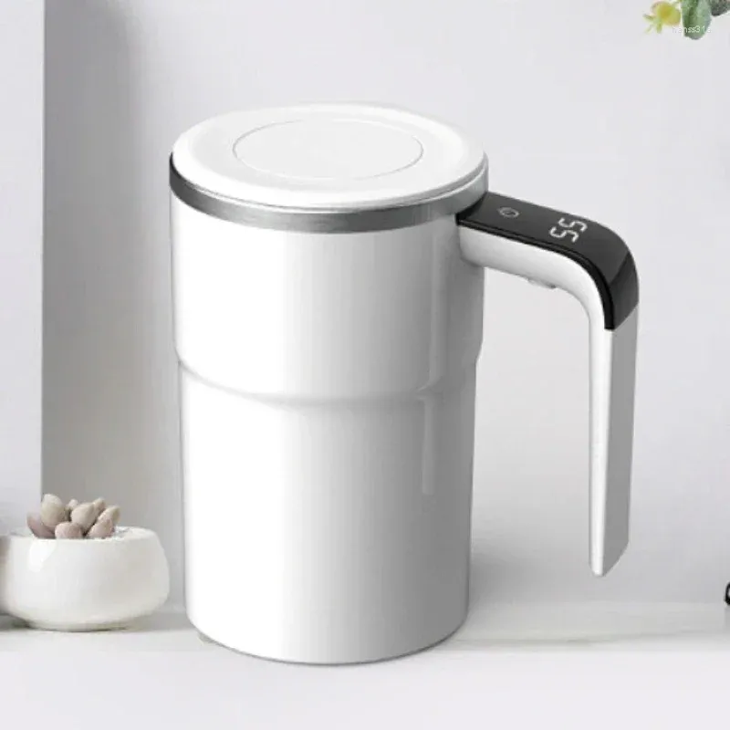 Coffee de cafeteira xícara térmica com tampa de copos de café da manhã original Medição de temperatura inteligente Mistura automática magnética