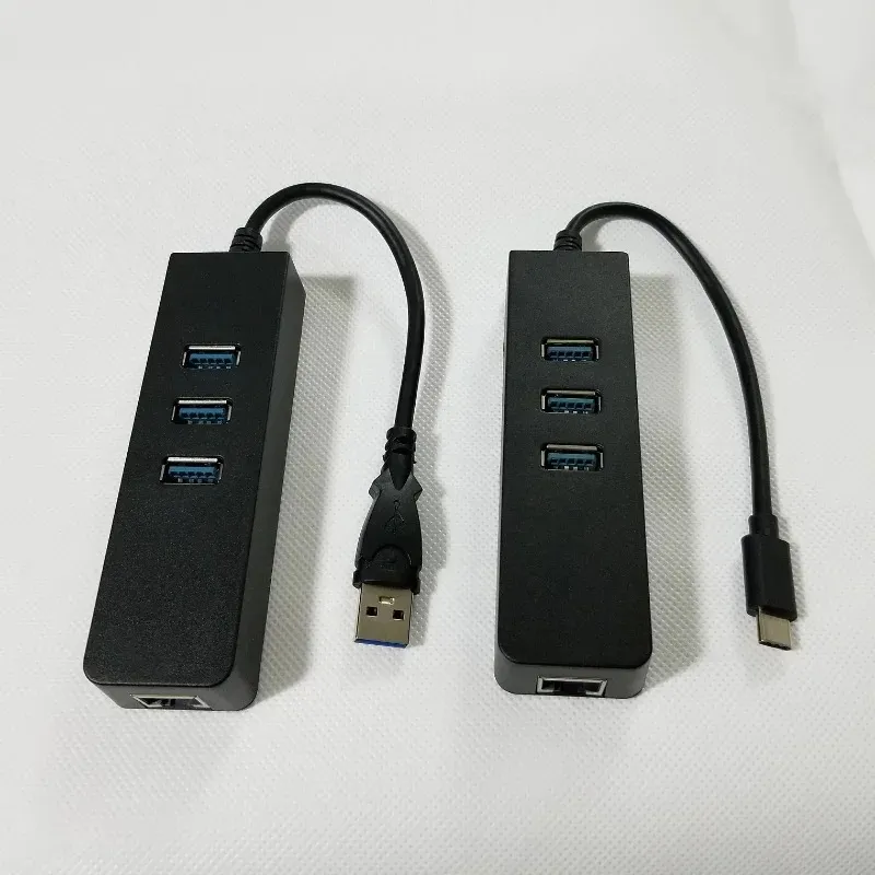 USB3.0 Gigabit Ethernet Adapter 3 Puertos USB 3.0 HUB USB a RJ45 LAN LAN Network Card para MacBook Mac Desktop + Micro USB Charger