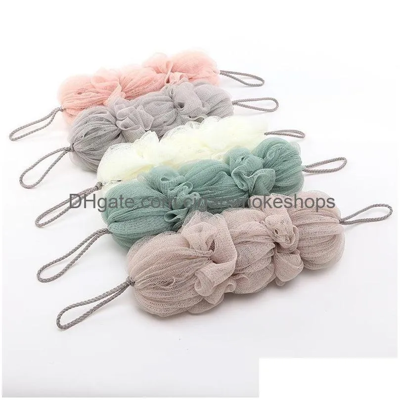 Baigniers de bain, épluches brosses brosses plus grandes conception de fleur de balle molle couleur couleur loofah douche de douche éponge éprouvateur drop drop dhkpi