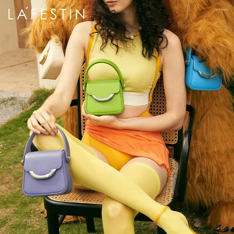Drawstring LA FESTIN 2024 Designer Handbag Smiling Fashion Shoulder Bag Diagonal Women's Mini Small