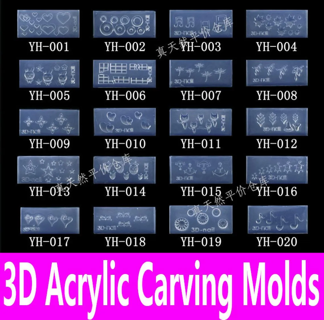 Modèle d'art à ongles de moule à ongles en acrylique entièrement 3D Modèle d'art en 139 conceptions décoration de motif de diy gel de silicium pour autocollants who9595395