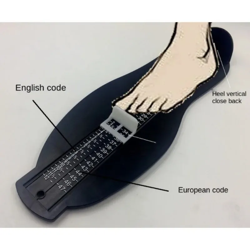 Adultes durables Pied Mesurer l'appareil d'assistance Chaussures de tailles Gauge Règle Régable de la plage réglable outil de soins des pieds